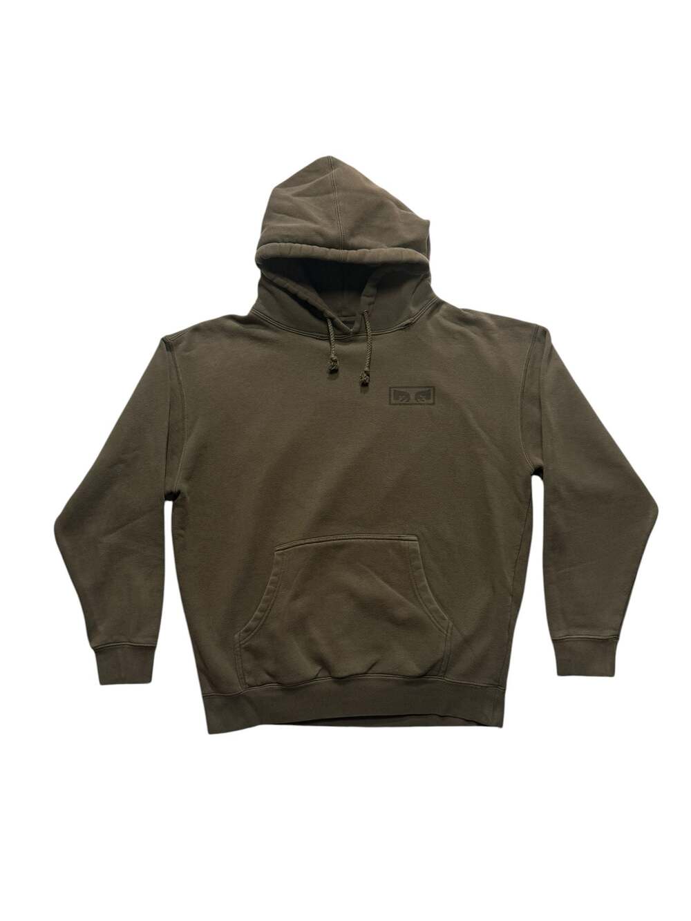 Obey 'Obey No One' Graphic Pullover Hoodie in Dark Olive